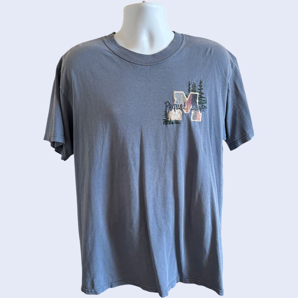 Gildan L Lake Embroidered Tee Blue Regular